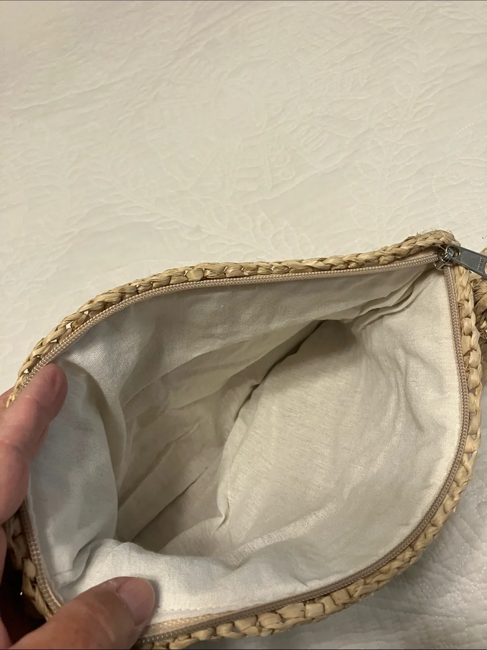 Cute straw clutch bag